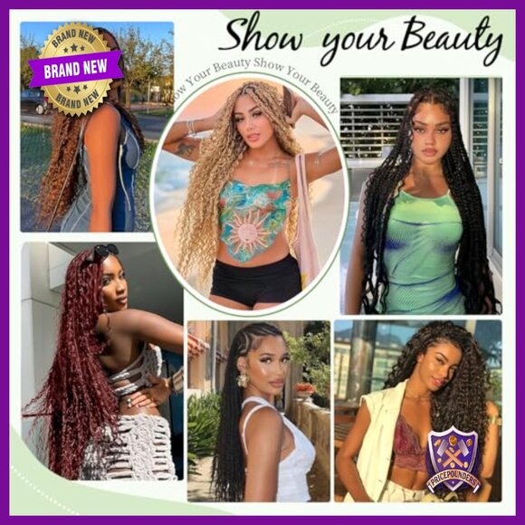 120g 100% Virgin Human Hair Extensions for Boho Braids 18 Inch Curly main image 6